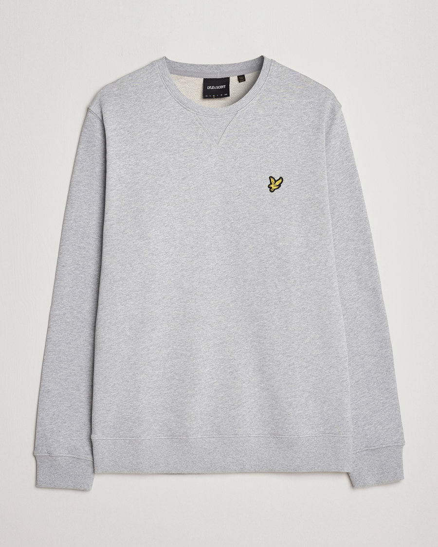 Herre | | Lyle & Scott | Crew Neck Cotton Sweatershirt Light Grey Marl