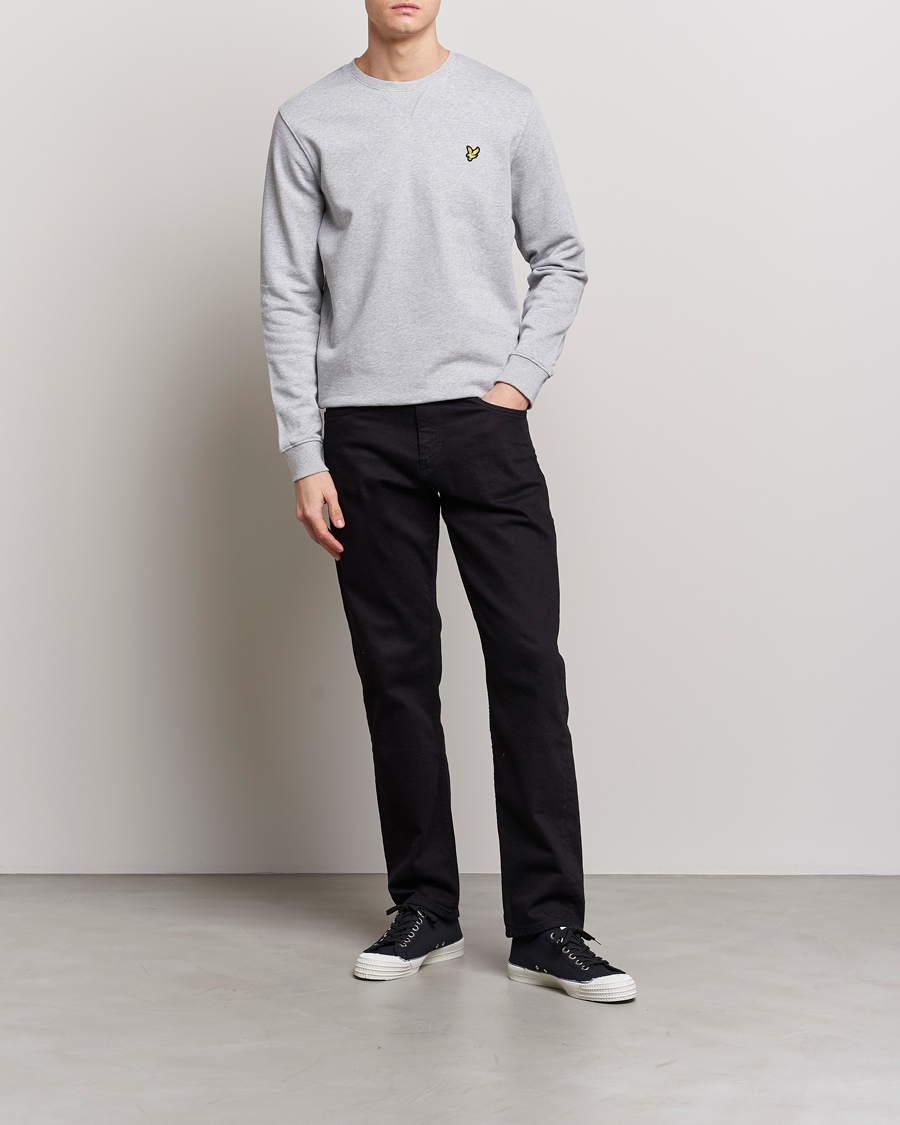 Herre | Gensere | Lyle & Scott | Crew Neck Cotton Sweatershirt Light Grey Marl