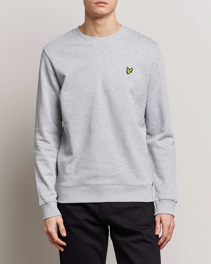 Herre | | Lyle & Scott | Crew Neck Cotton Sweatershirt Light Grey Marl