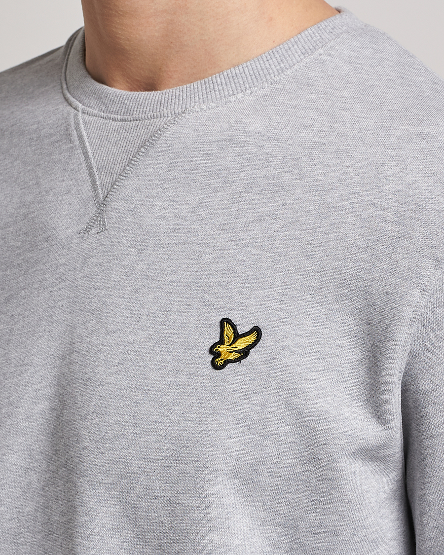 Herre | Gensere | Lyle & Scott | Crew Neck Cotton Sweatershirt Light Grey Marl