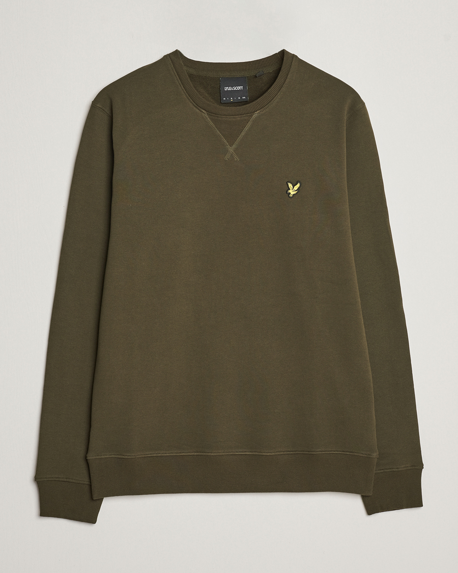 Herre | Gensere | Lyle & Scott | Organic Cotton Crew Neck Olive