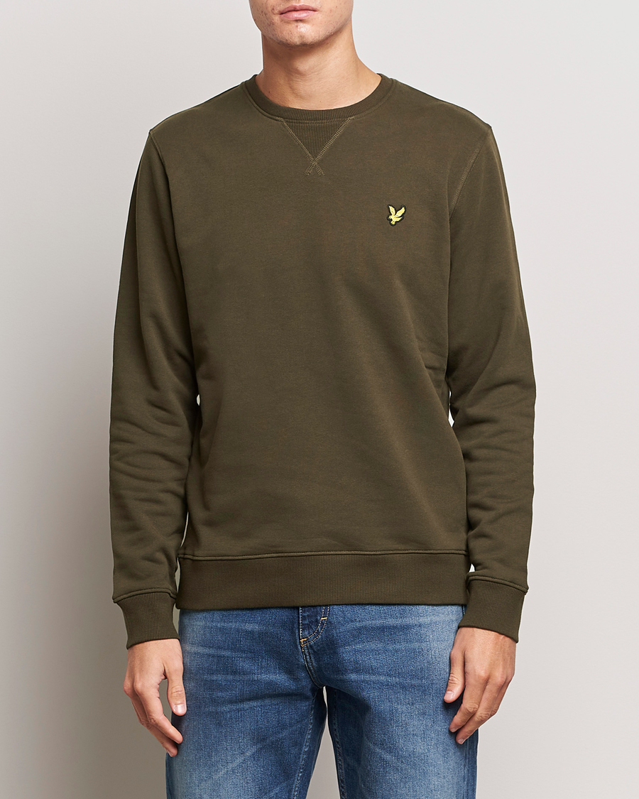 Herre | Gensere | Lyle & Scott | Organic Cotton Crew Neck Olive