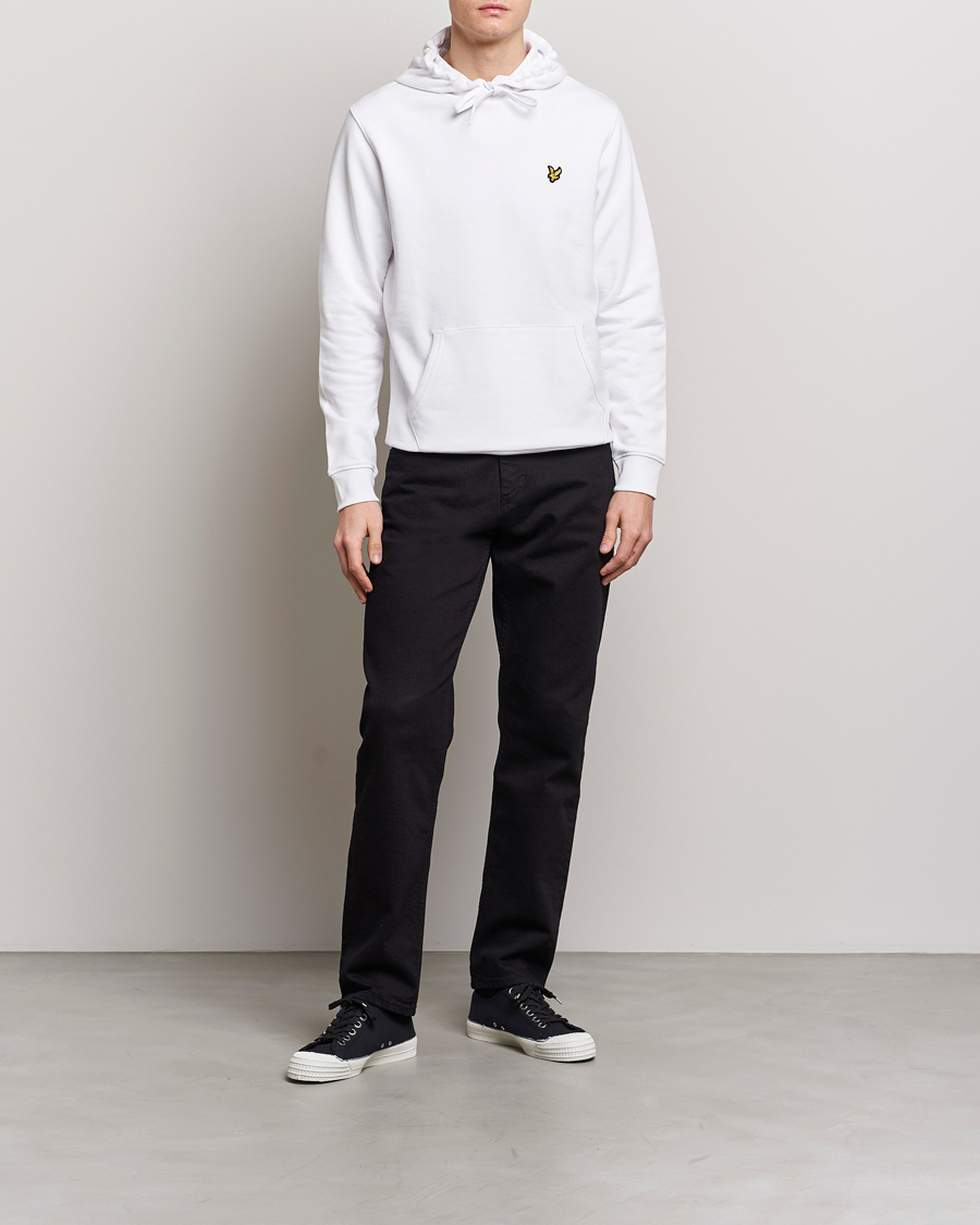 Herre | Gensere | Lyle & Scott | Pullover Organic Cotton Pullover Hoodie White