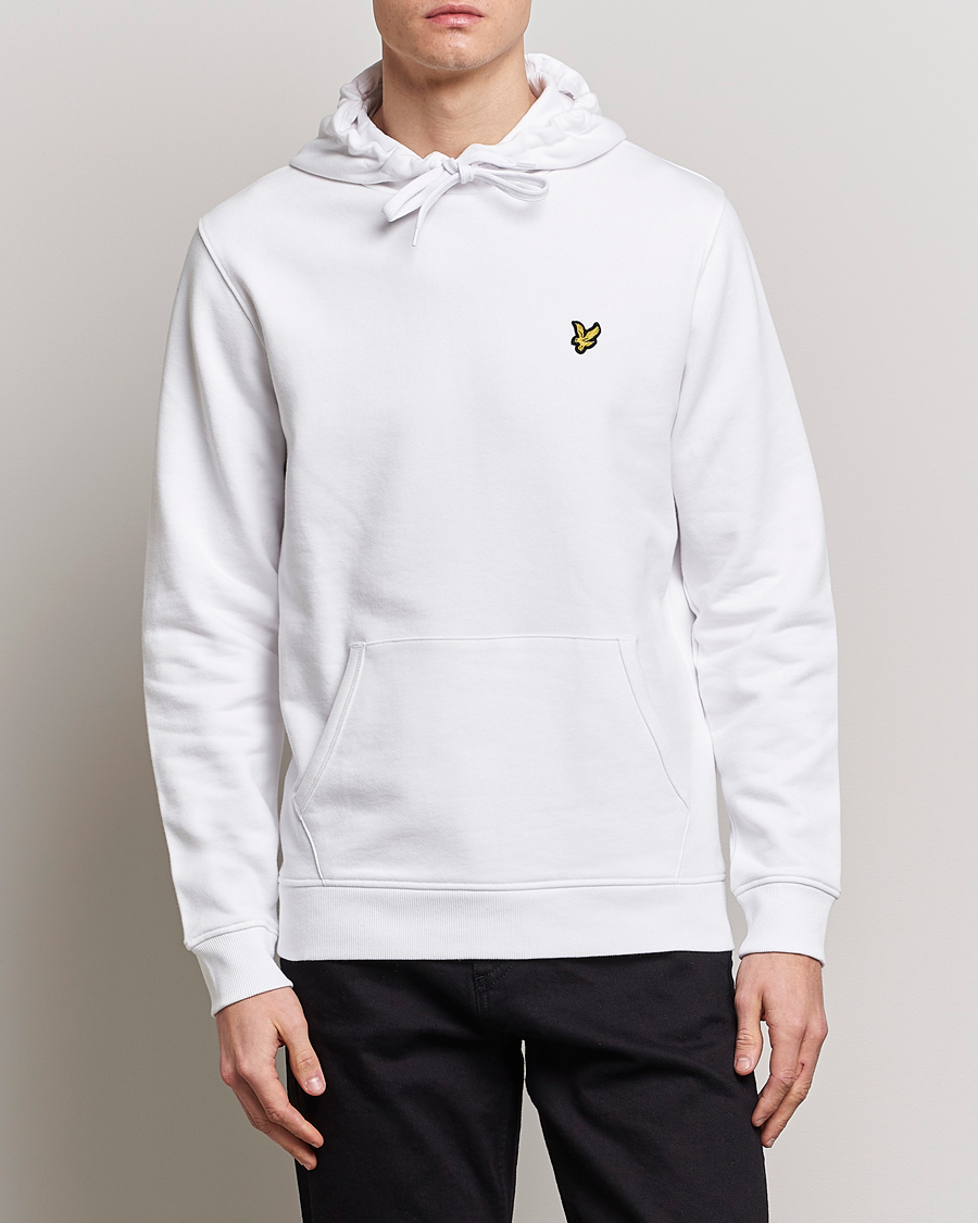 Herre |  | Lyle & Scott | Pullover Organic Cotton Hoodie White