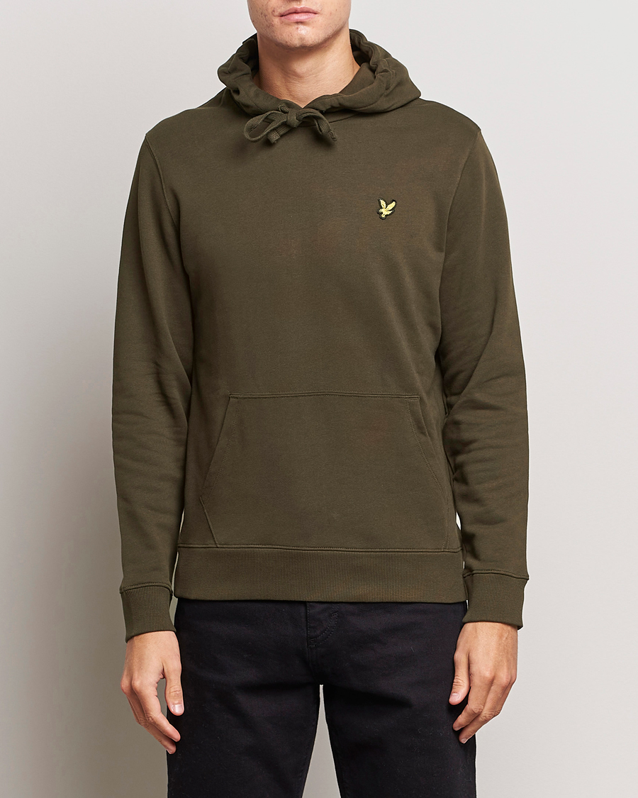 Herre |  | Lyle & Scott | Organic Cotton Pullover Hoodie Olive