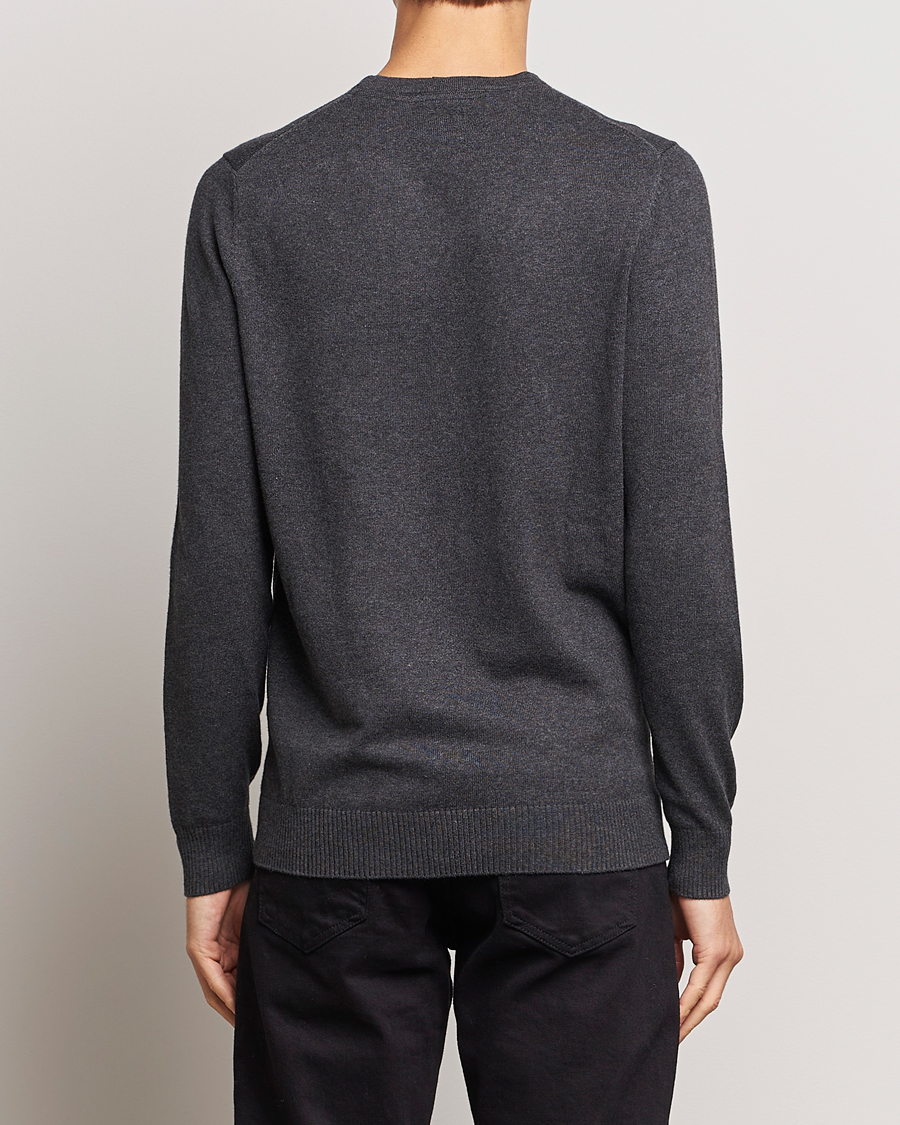 Herre | Gensere | Lyle & Scott | Cotton/Merino Crew Neck Jumper Charcoal Marl