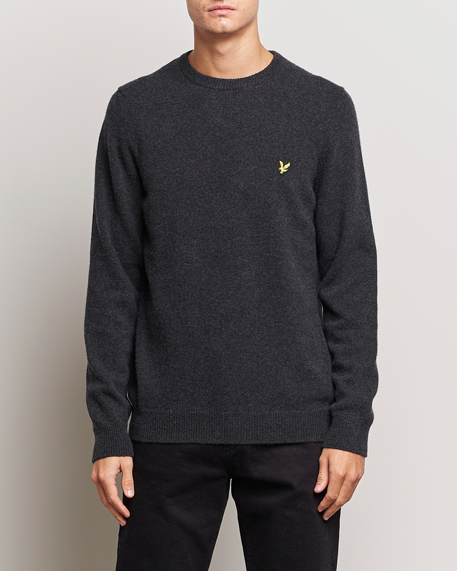 Herre |  | Lyle & Scott | Lambswool Crew Neck Pullover Charcoal Marl