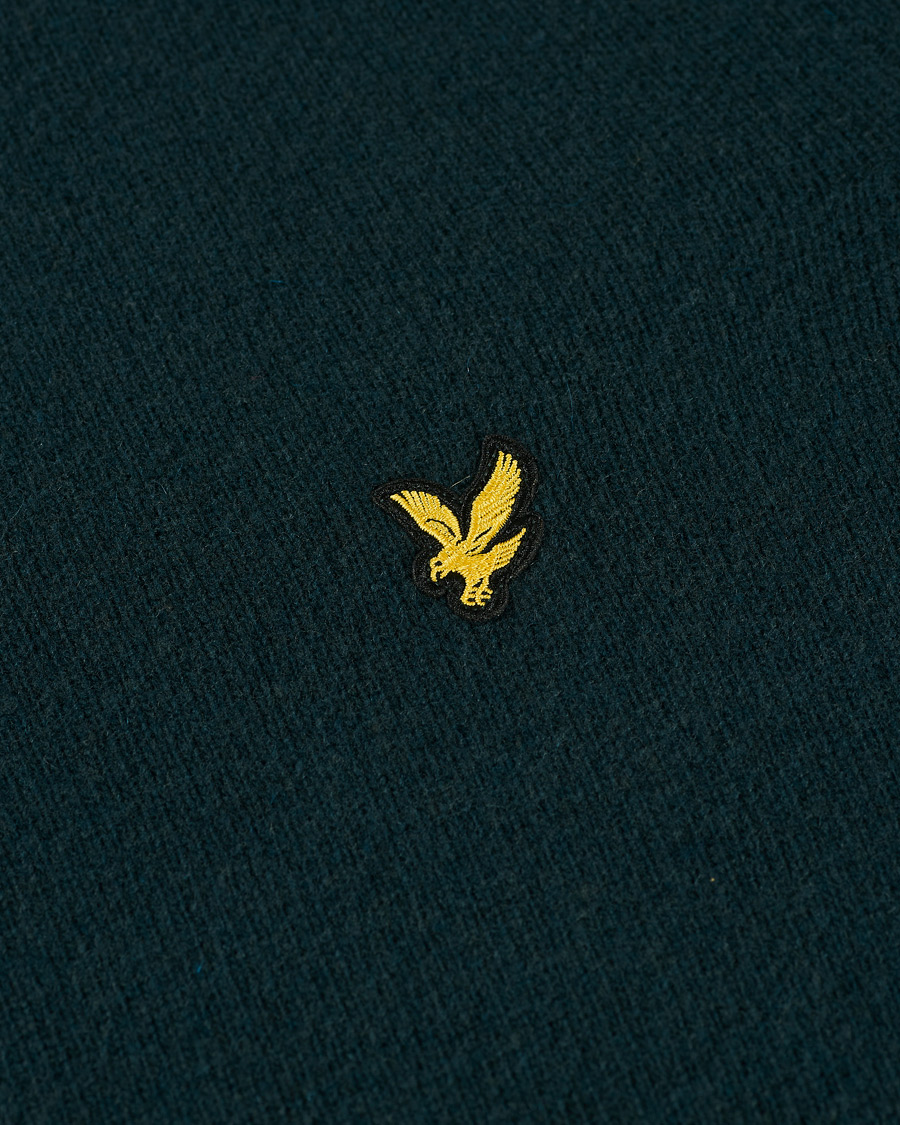 Herre | Gensere | Lyle & Scott | Lambswool Crew Neck Pullover Dark Green Marl