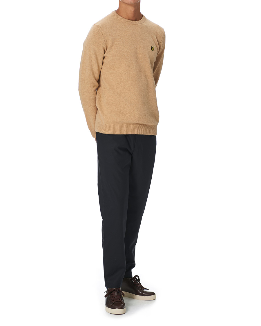 Herre | Gensere | Lyle & Scott | Lambswool Crew Neck Pullover Tan Marl