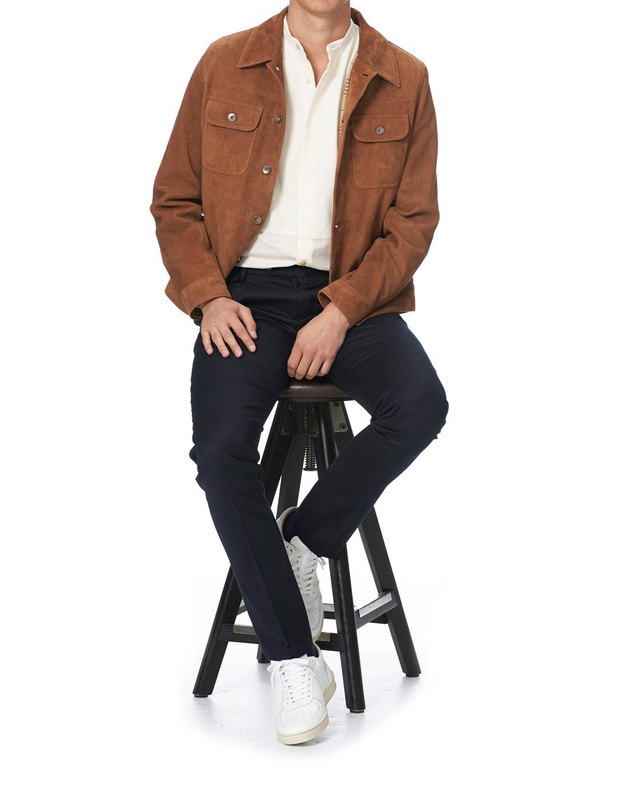 Herre | Skjorter | Camoshita | Band Collar Shirt Off White