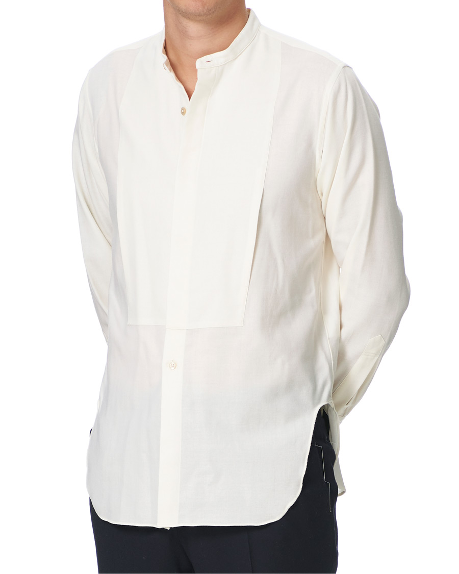 Herre | Skjorter | Camoshita | Band Collar Shirt Off White