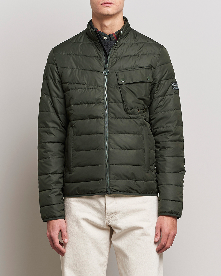 Herre | | Barbour International | Winter Chain Baffle Quilt Jacket Sage