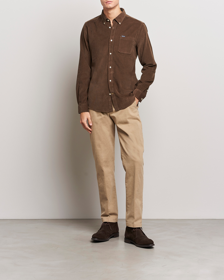 Herre | Skjorter | Barbour Lifestyle | Ramsey Corduroy Shirt Brown