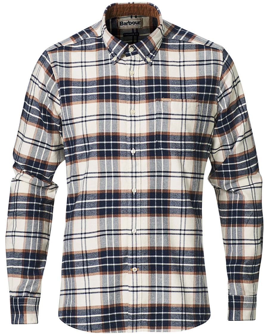 Herre |  | Barbour Lifestyle | Portdown Flannel Check Shirt Ecru