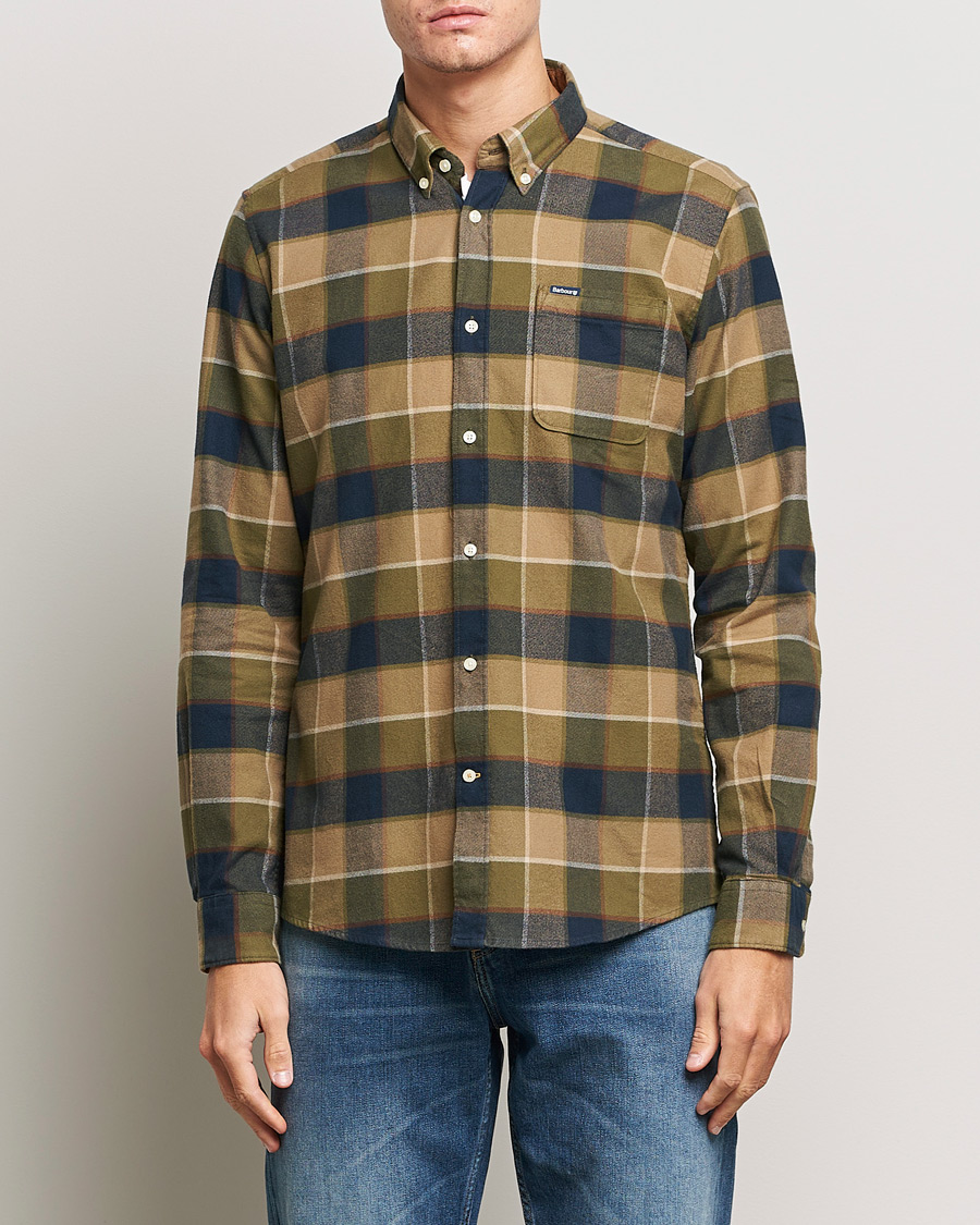 Herre | Skjorter | Barbour Lifestyle | Country Check Flannel Shirt Stone