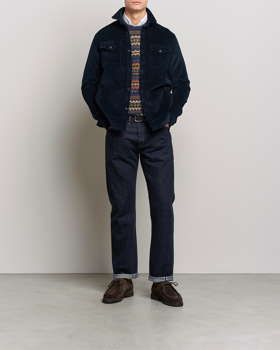 Herre | Skjorter | Barbour Lifestyle | Corduroy Overshirt Navy