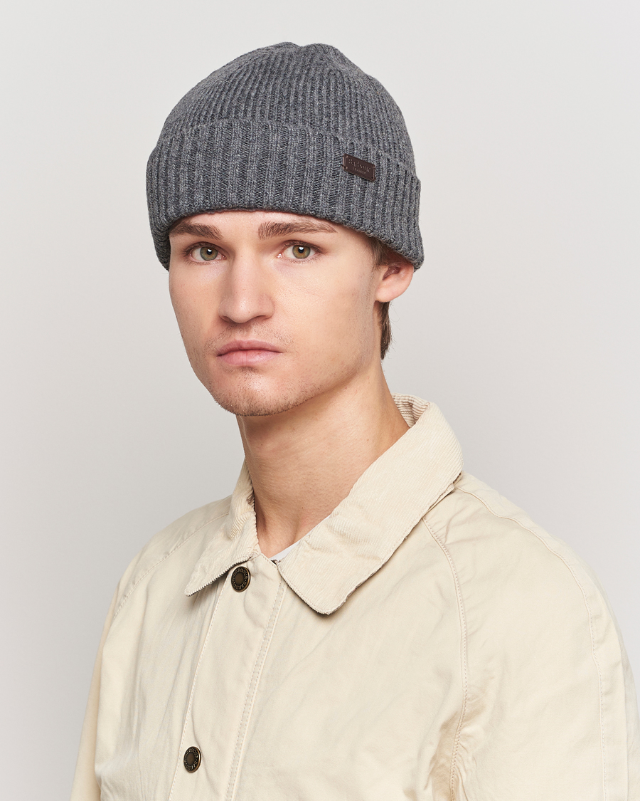 Herre |  | Barbour Lifestyle | Carlton Wool Beanie Mid Grey Marl