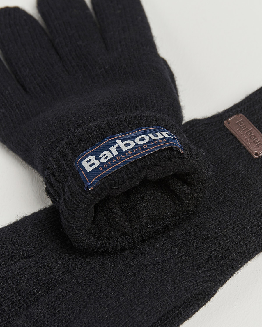 Herre | Barbour Lifestyle Carlton Wool Gloves Black | Barbour Lifestyle | Carlton Wool Gloves Black