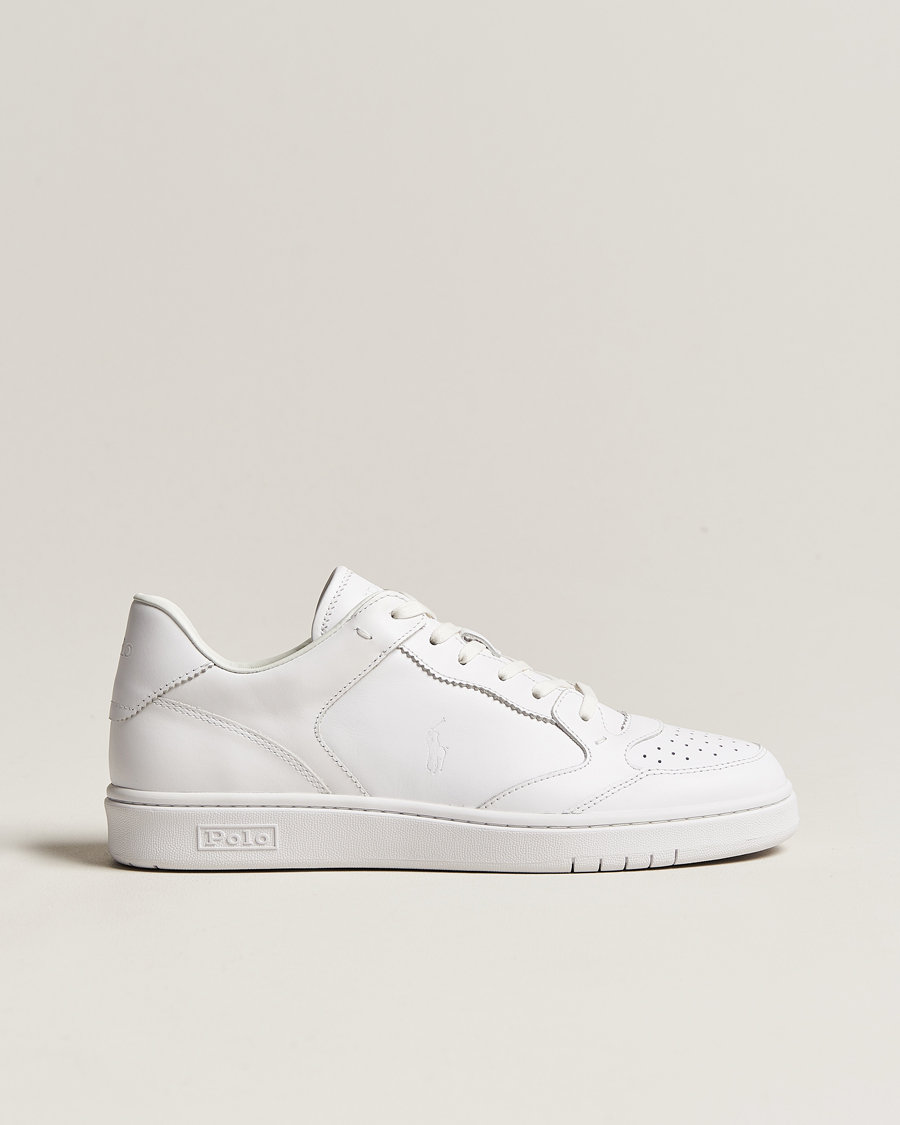 Herre |  | Polo Ralph Lauren | Court Luxury Leather Sneaker White