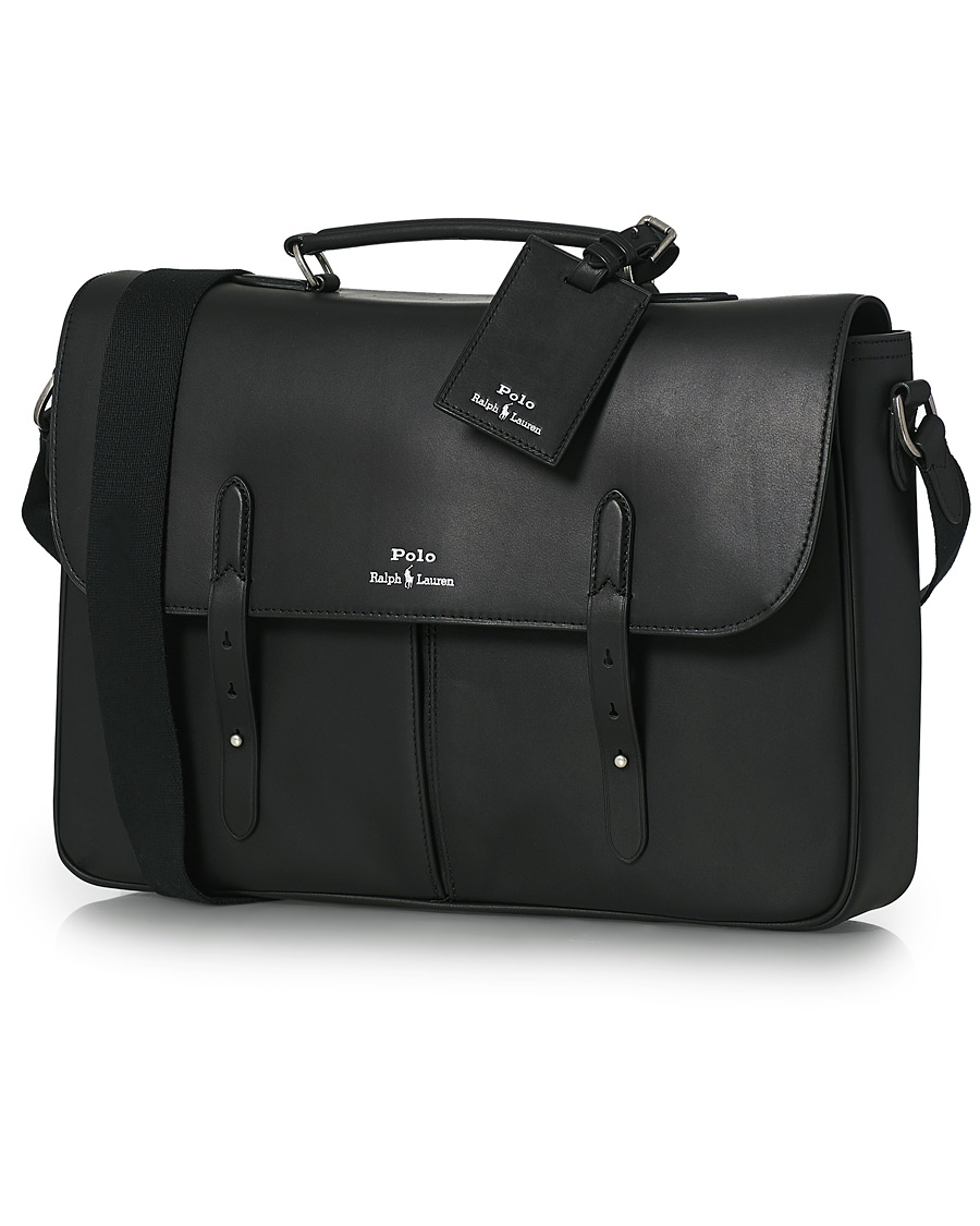 Herre | Polo Ralph Lauren Messenger Bag Black Leather | Polo Ralph Lauren | Messenger Bag Black Leather