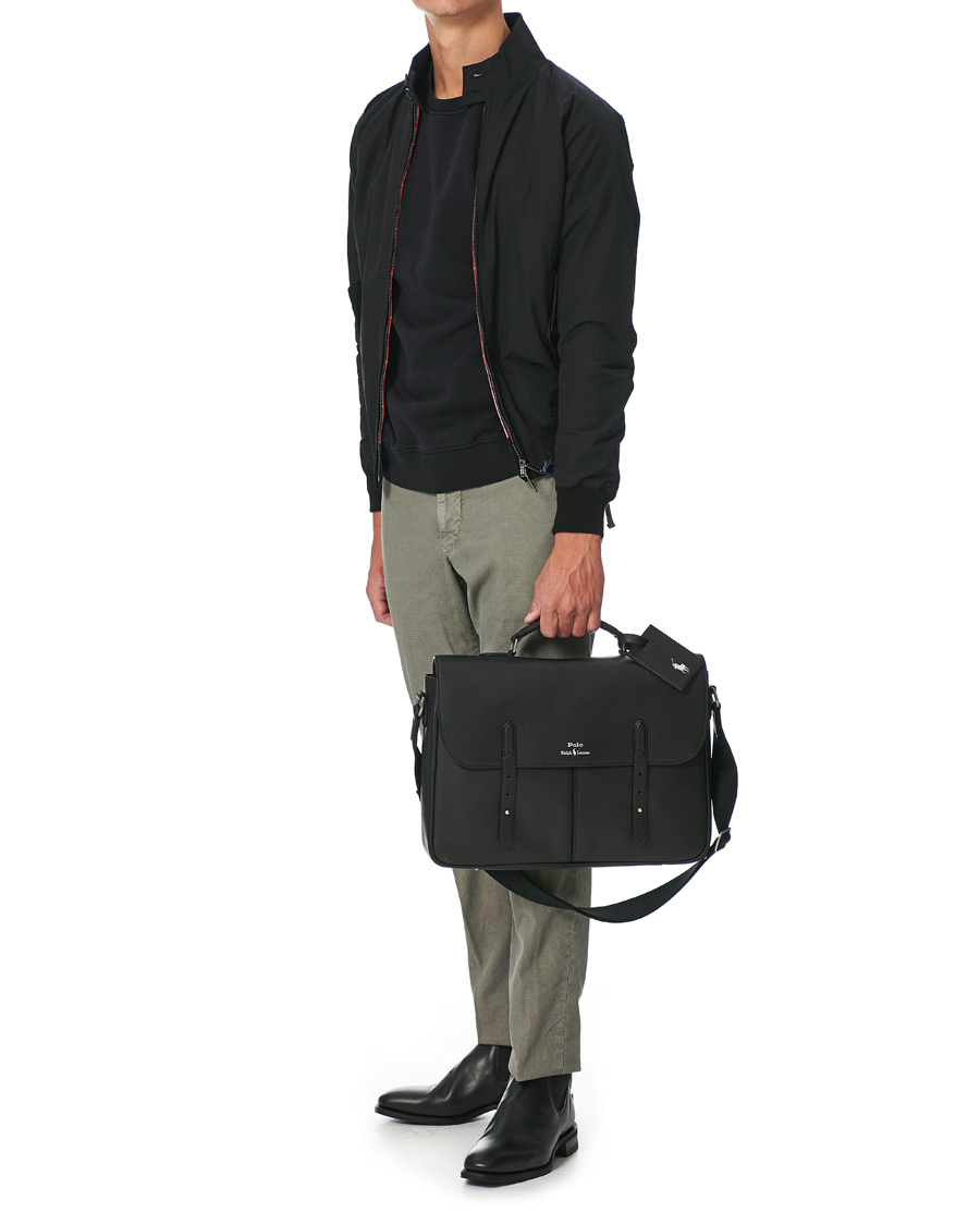 Herre | Polo Ralph Lauren Messenger Bag Black Leather | Polo Ralph Lauren | Messenger Bag Black Leather