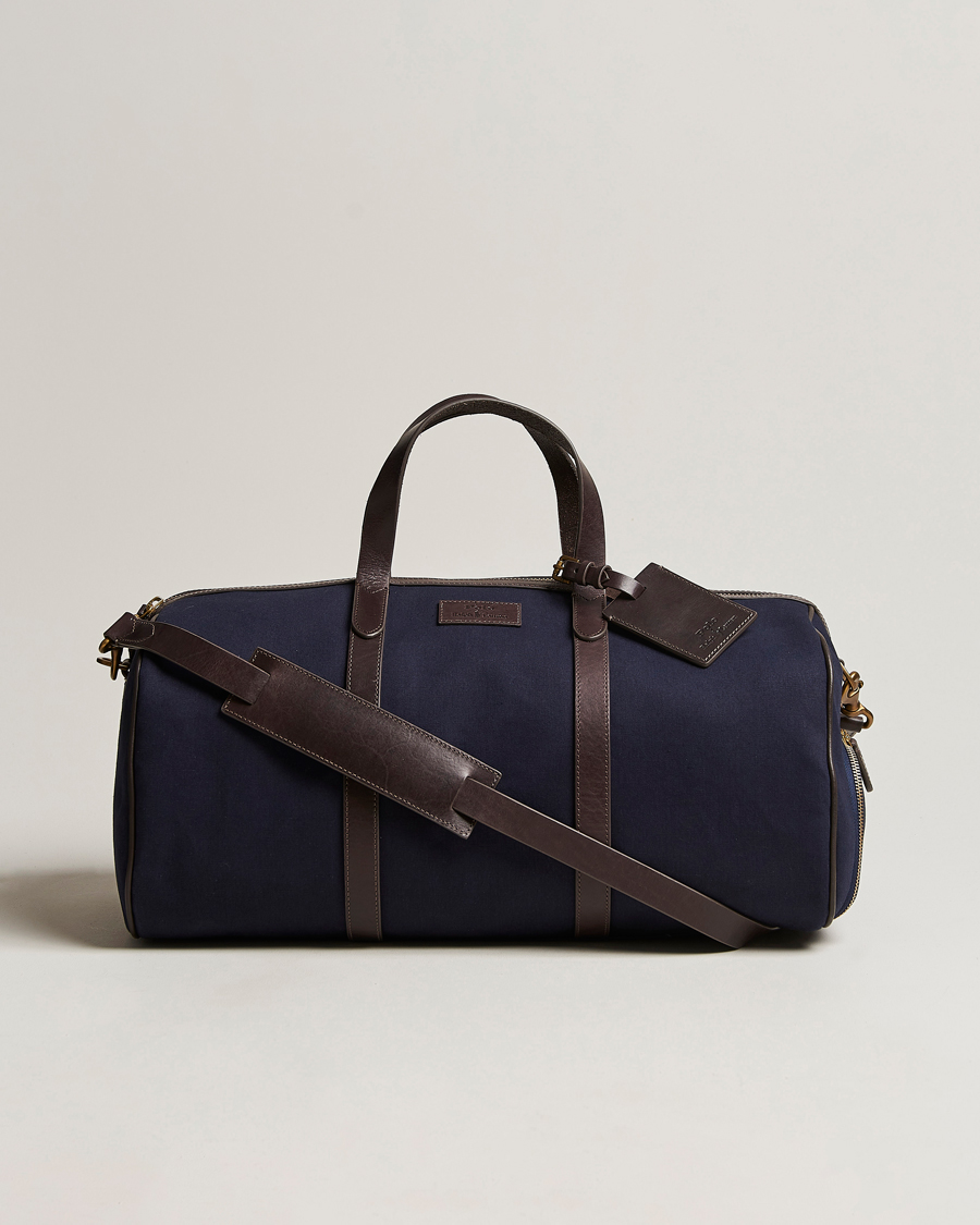 Herre | Polo Ralph Lauren Canvas/Leather Dufflebag Aviator Navy/Brown | Polo Ralph Lauren | Canvas/Leather Dufflebag Aviator Navy/Brown