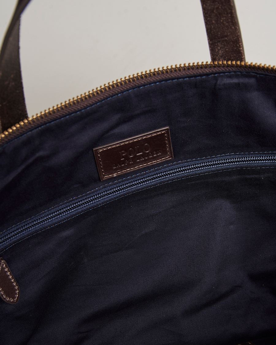 Herre | Polo Ralph Lauren Canvas/Leather Dufflebag Aviator Navy/Brown | Polo Ralph Lauren | Canvas/Leather Dufflebag Aviator Navy/Brown