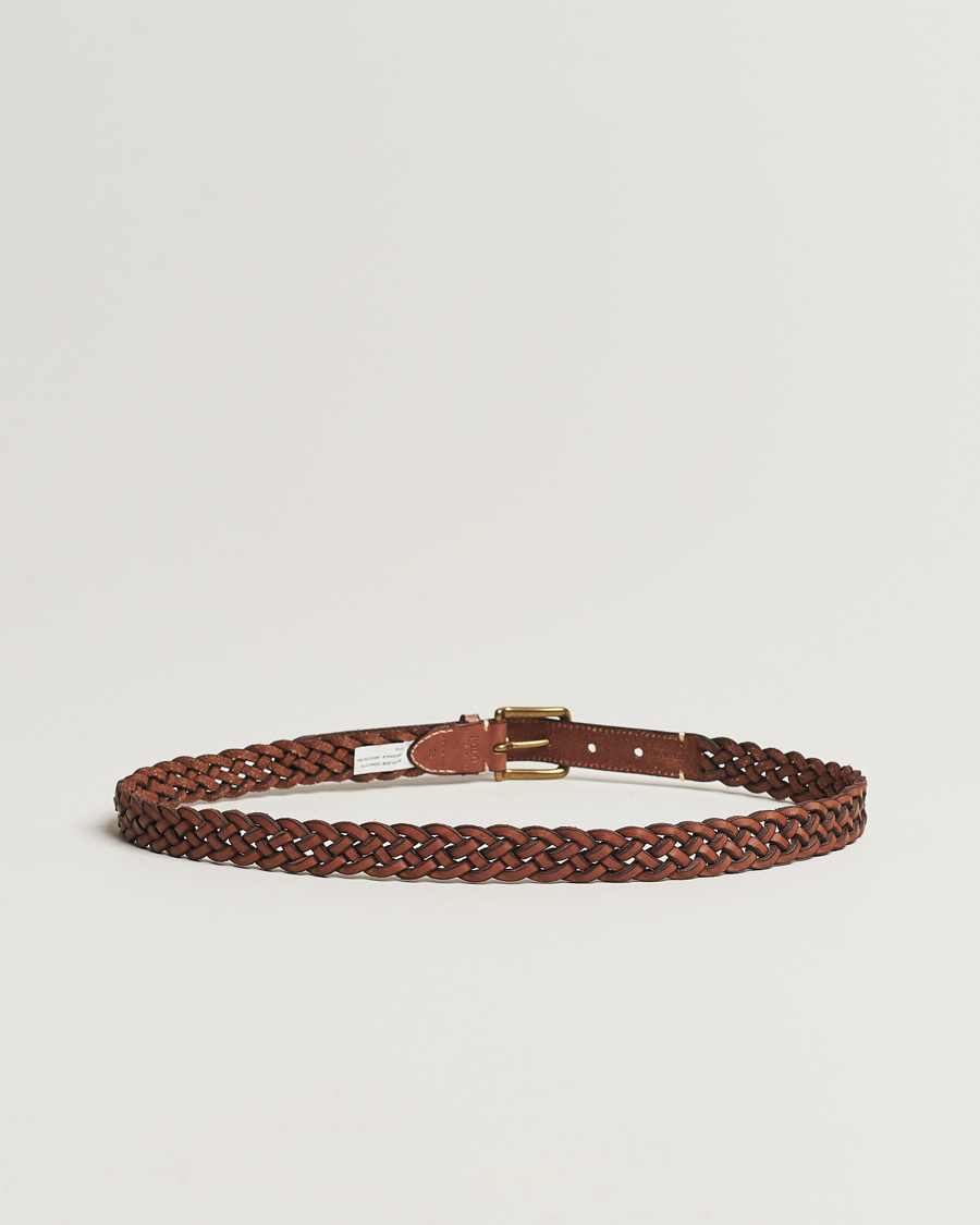 Herre | Polo Ralph Lauren Leather Braided Belt Saddle Brown | Polo Ralph Lauren | Leather Braided Belt Saddle Brown