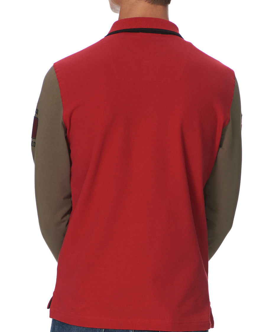 Herre | Gensere | Aeronautica Militare | Long Sleve Logo Polo Military/Black/Red