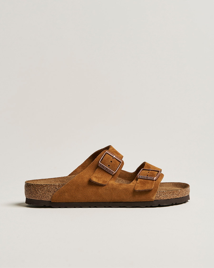 Herre | Sandaler og tøfler | BIRKENSTOCK | Arizona Soft Footbed Mink Suede