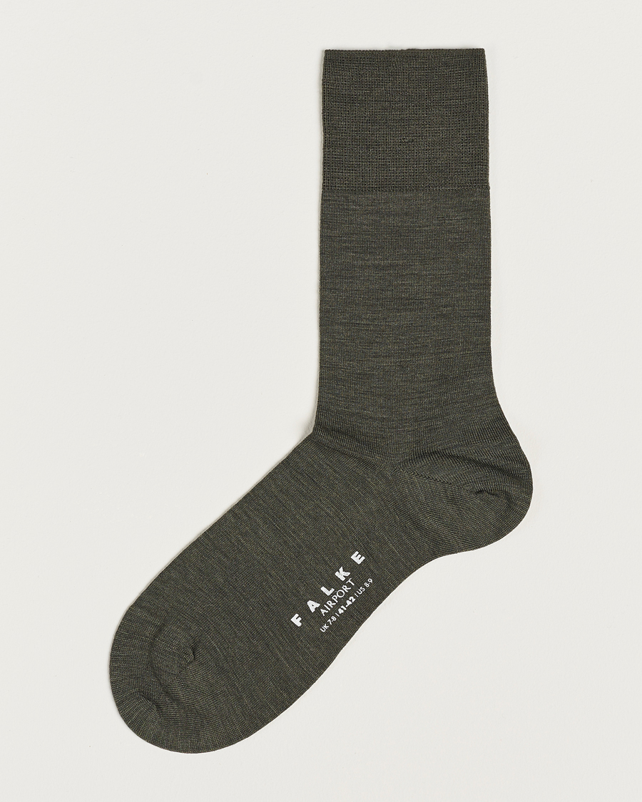 Herre | Undertøy | Falke | Airport Socks Green Melange