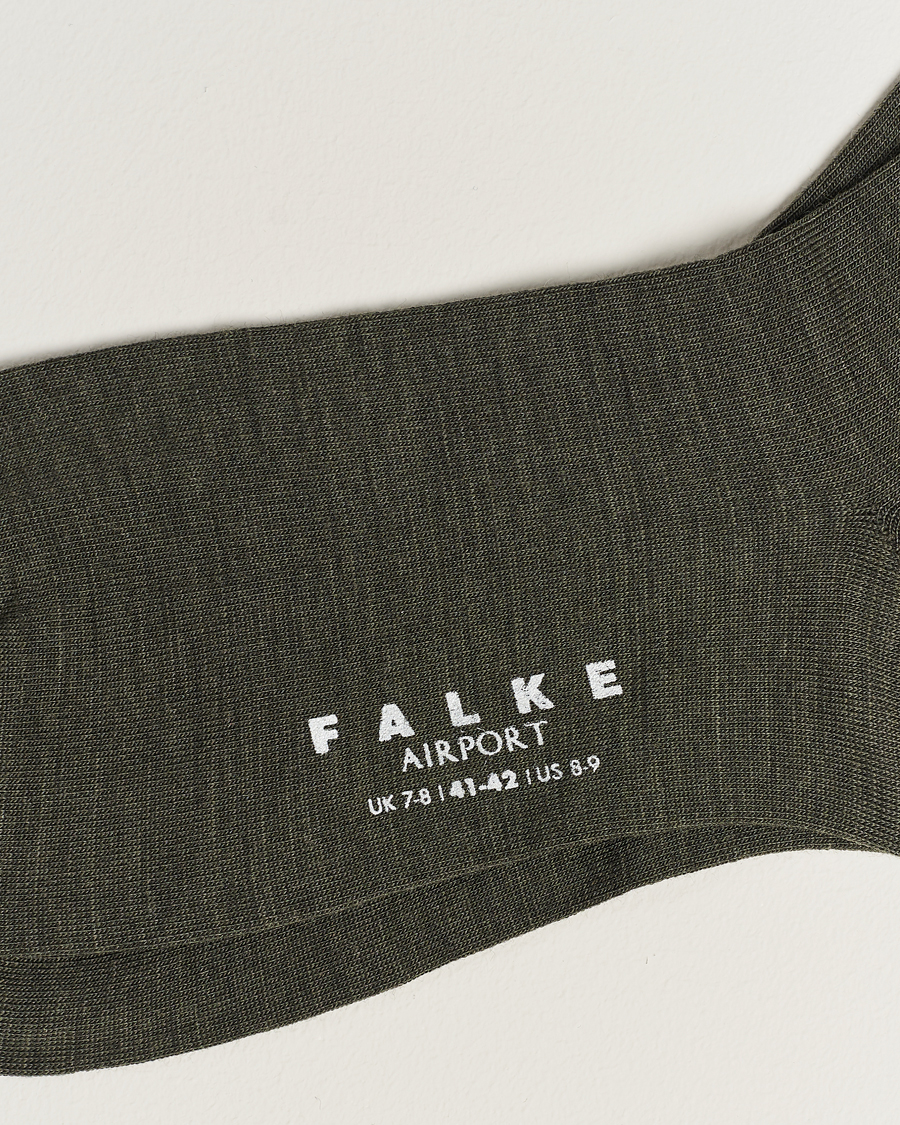 Herre | Undertøy | Falke | Airport Socks Green Melange
