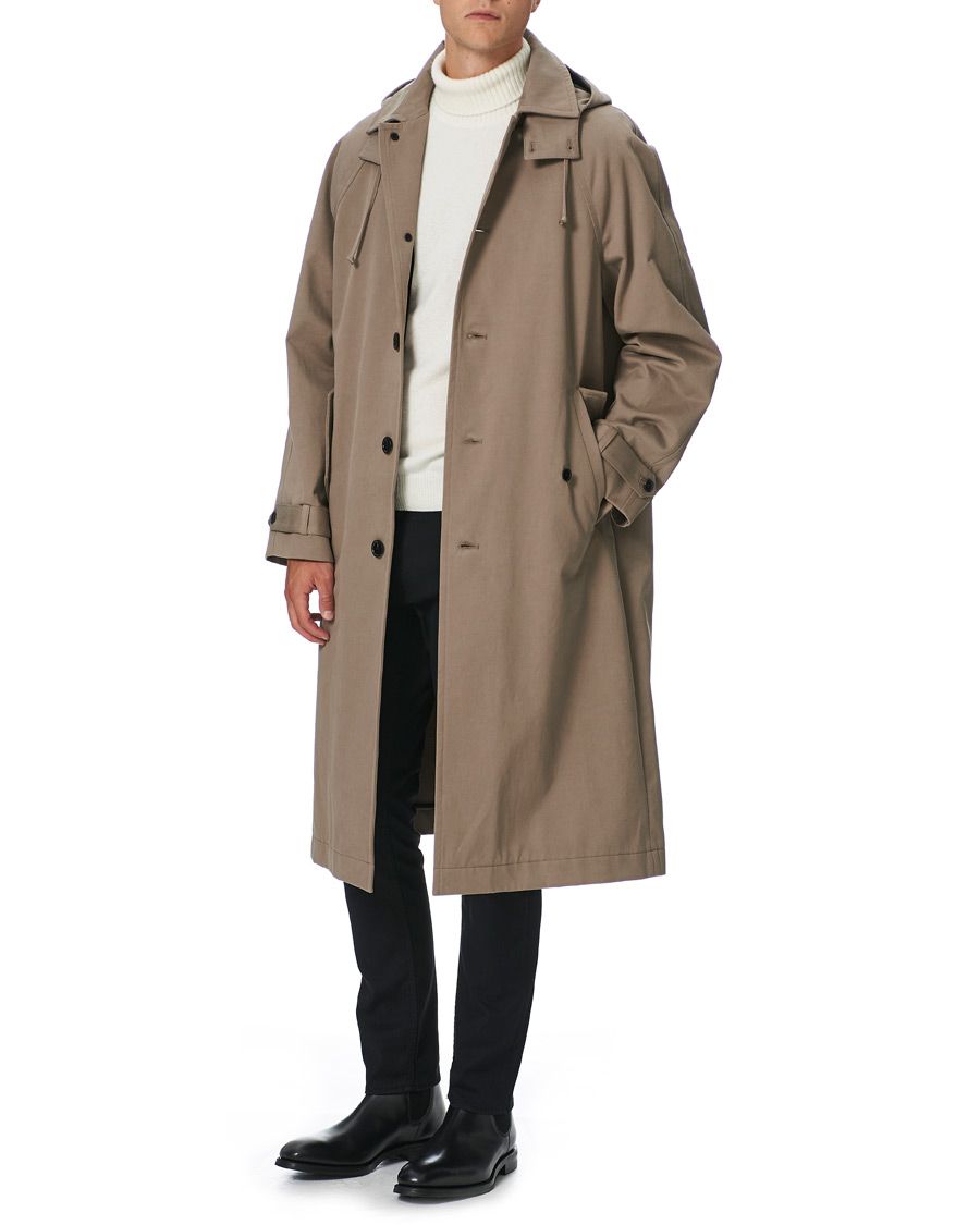 Herre | Jakker | Filippa K | Windsor Hooded Cotton Coat Grey Taupe