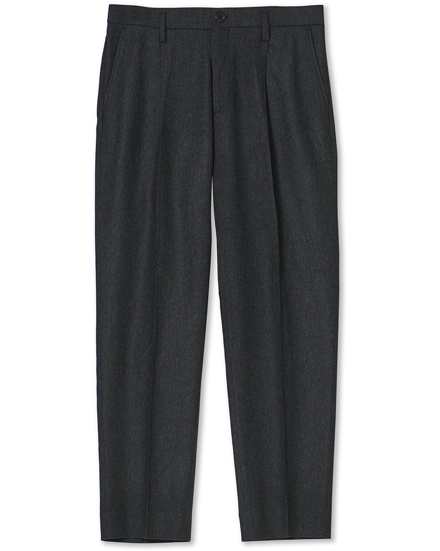 Herre | Bukser | Filippa K | Samson Flannel Trousers Dark Grey Mel