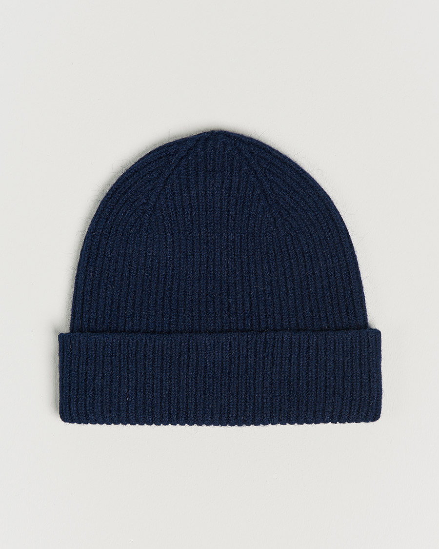 Herre | Luer | Le Bonnet | Lambswool/Caregora Beanie Midnight