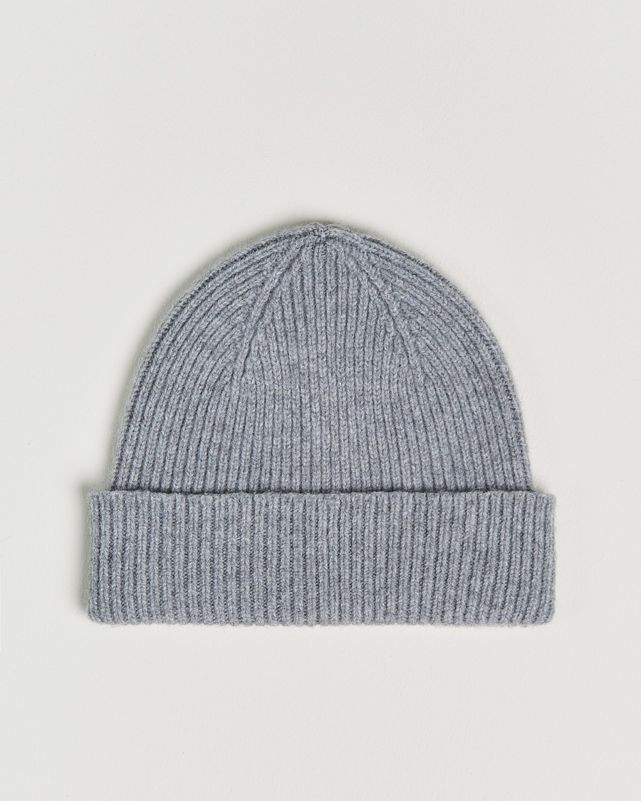 Herre | Luer | Le Bonnet | Lambswool/Caregora Beanie Smoke
