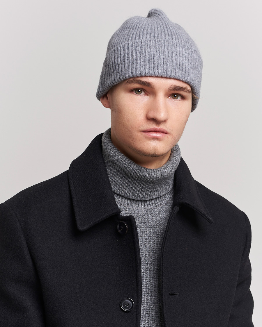 Herre | Avdelinger | Le Bonnet | Lambswool/Caregora Beanie Smoke