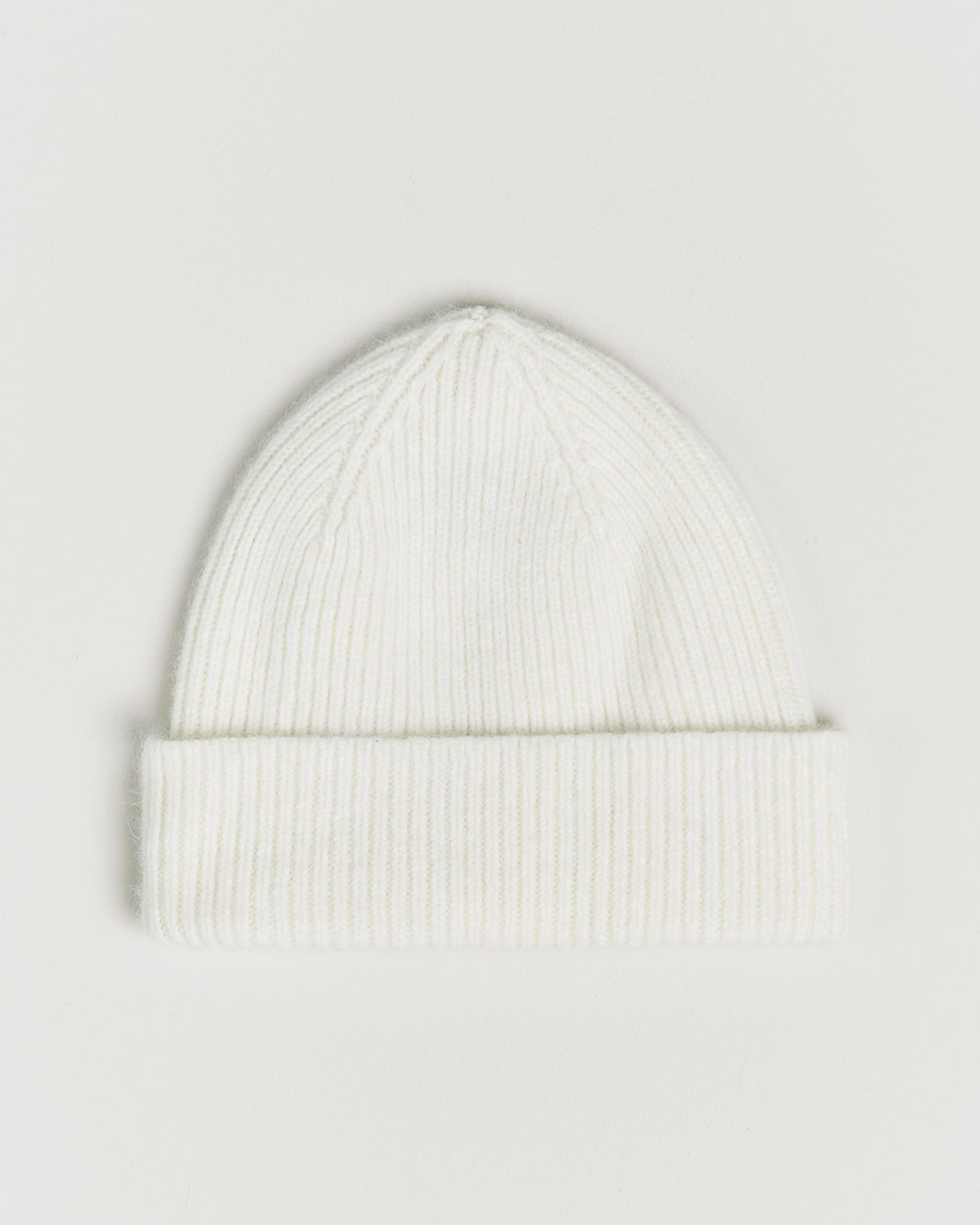 Herre | Luer | Le Bonnet | Lambswool/Caregora Beanie Snow