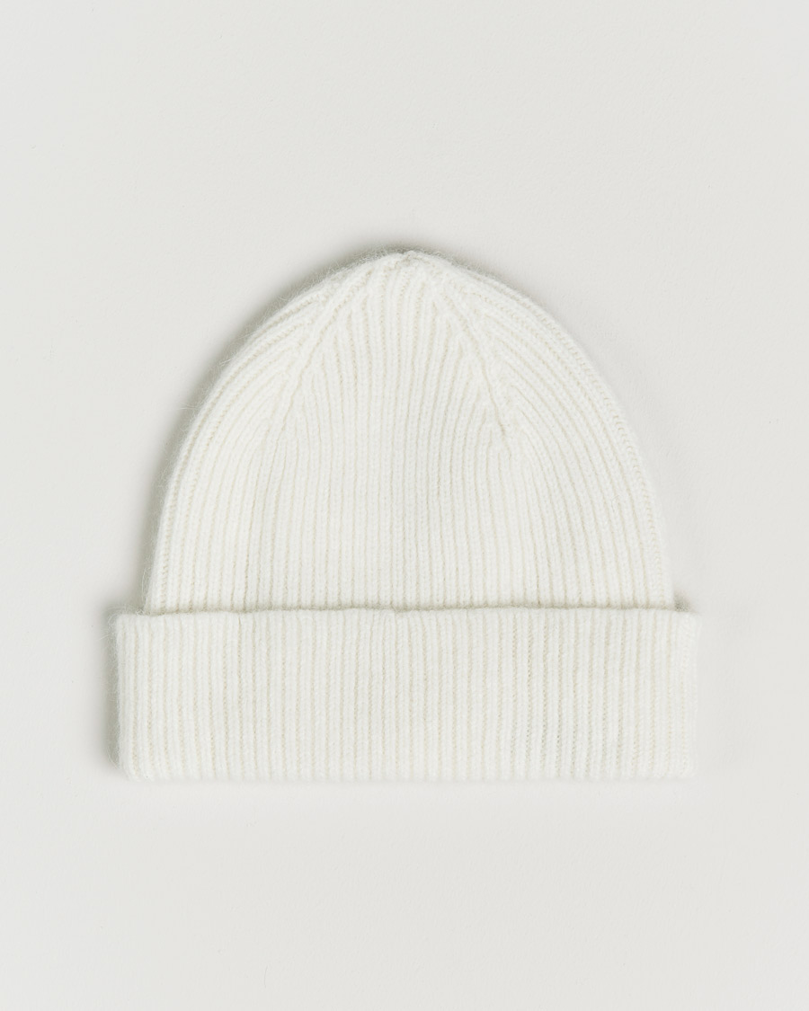 Herre | Luer | Le Bonnet | Lambswool/Caregora Beanie Snow