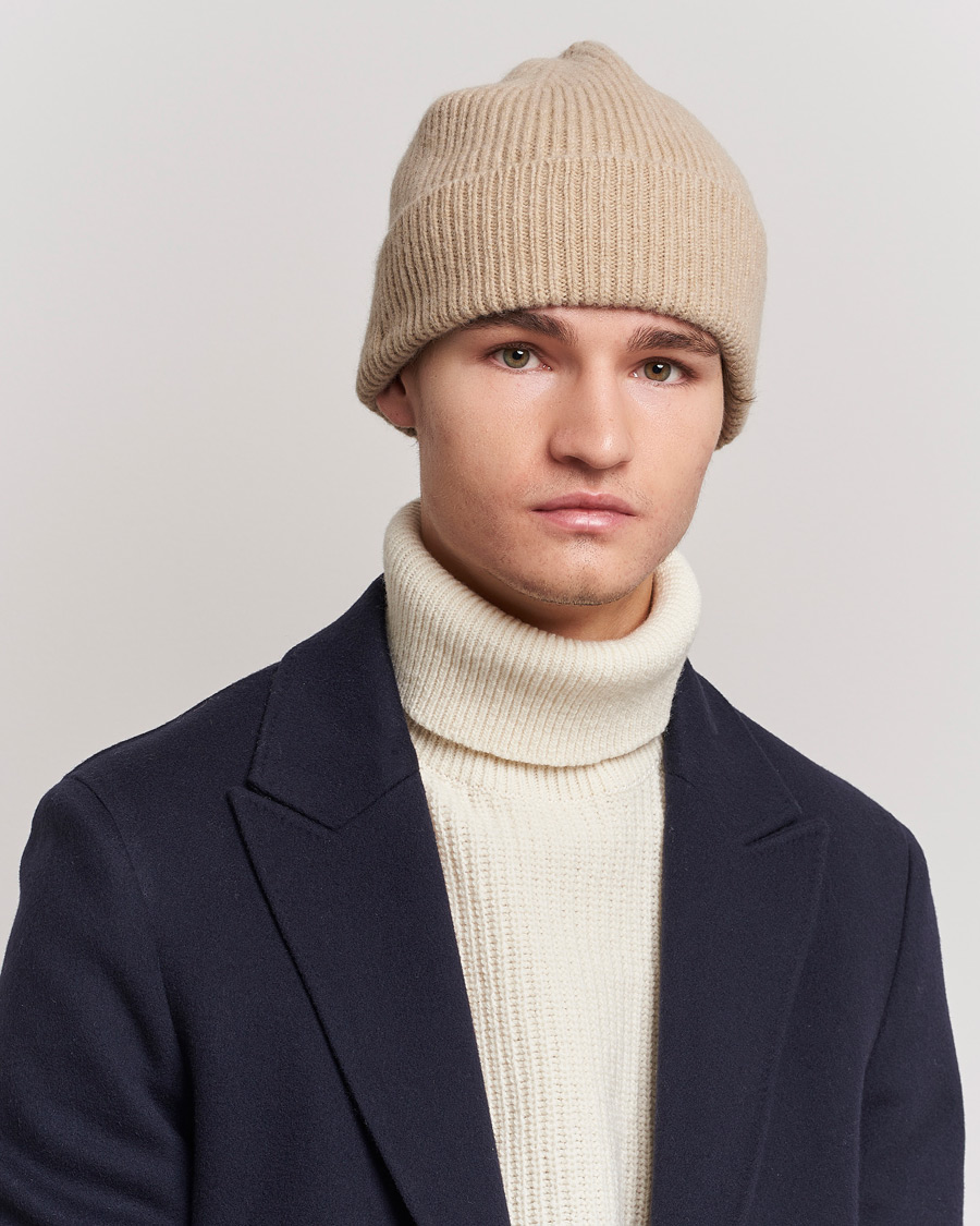 Herre | Avdelinger | Le Bonnet | Lambswool/Caregora Beanie Sand