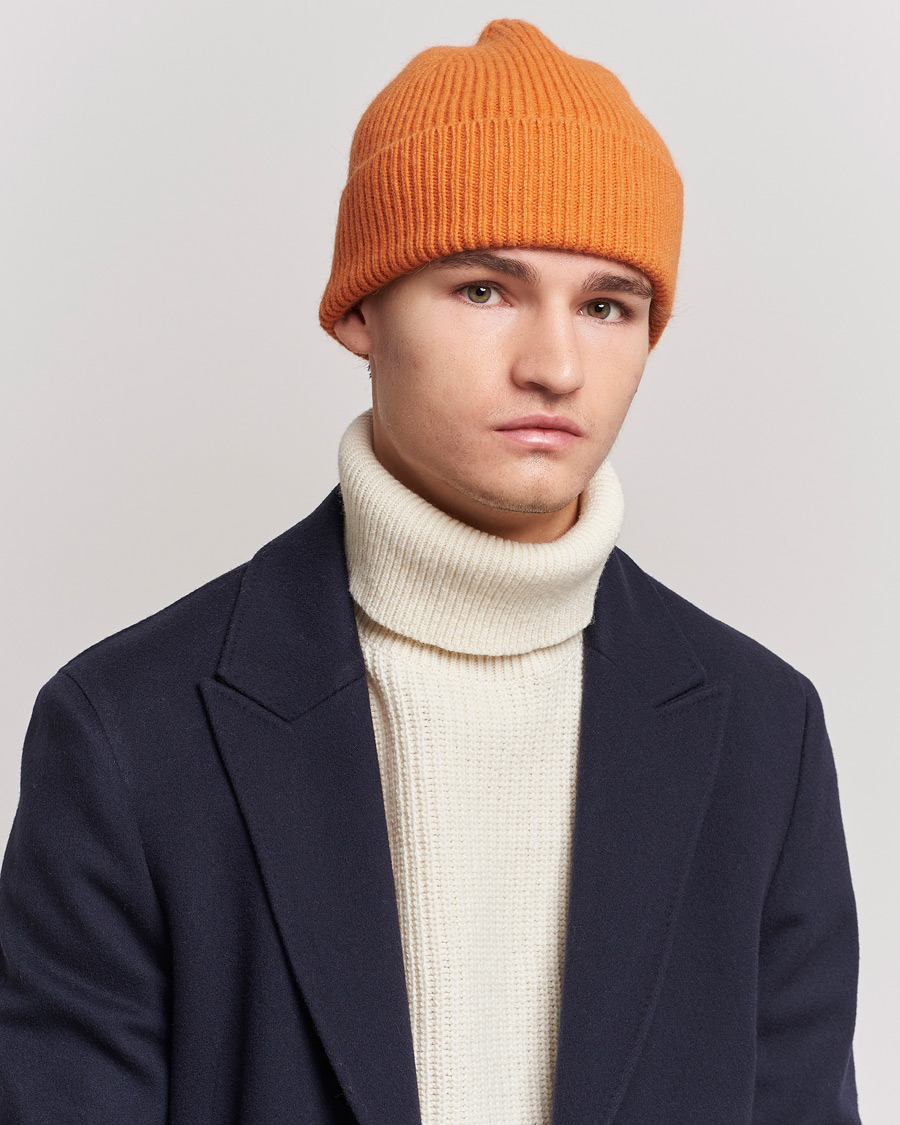 Herre | Le Bonnet Lambswool/Caregora Beanie Flame | Le Bonnet | Lambswool/Caregora Beanie Flame