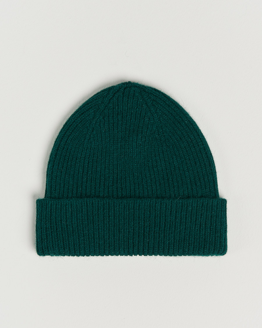 Herre | Luer | Le Bonnet | Lambswool/Caregora Beanie Moss
