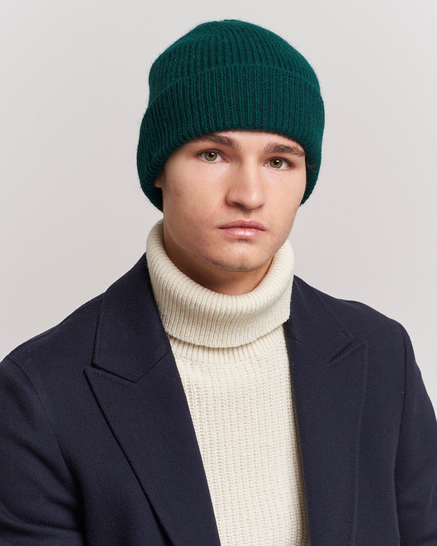 Herre | Assesoarer | Le Bonnet | Lambswool/Caregora Beanie Moss