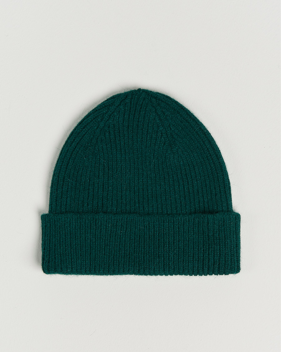 Herre | Luer | Le Bonnet | Lambswool/Caregora Beanie Moss