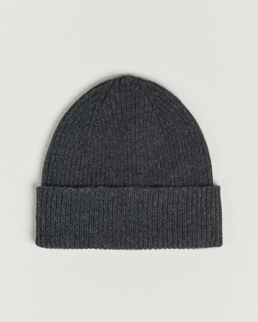 Herre | Luer | Le Bonnet | Lambswool/Caregora Beanie Graphite