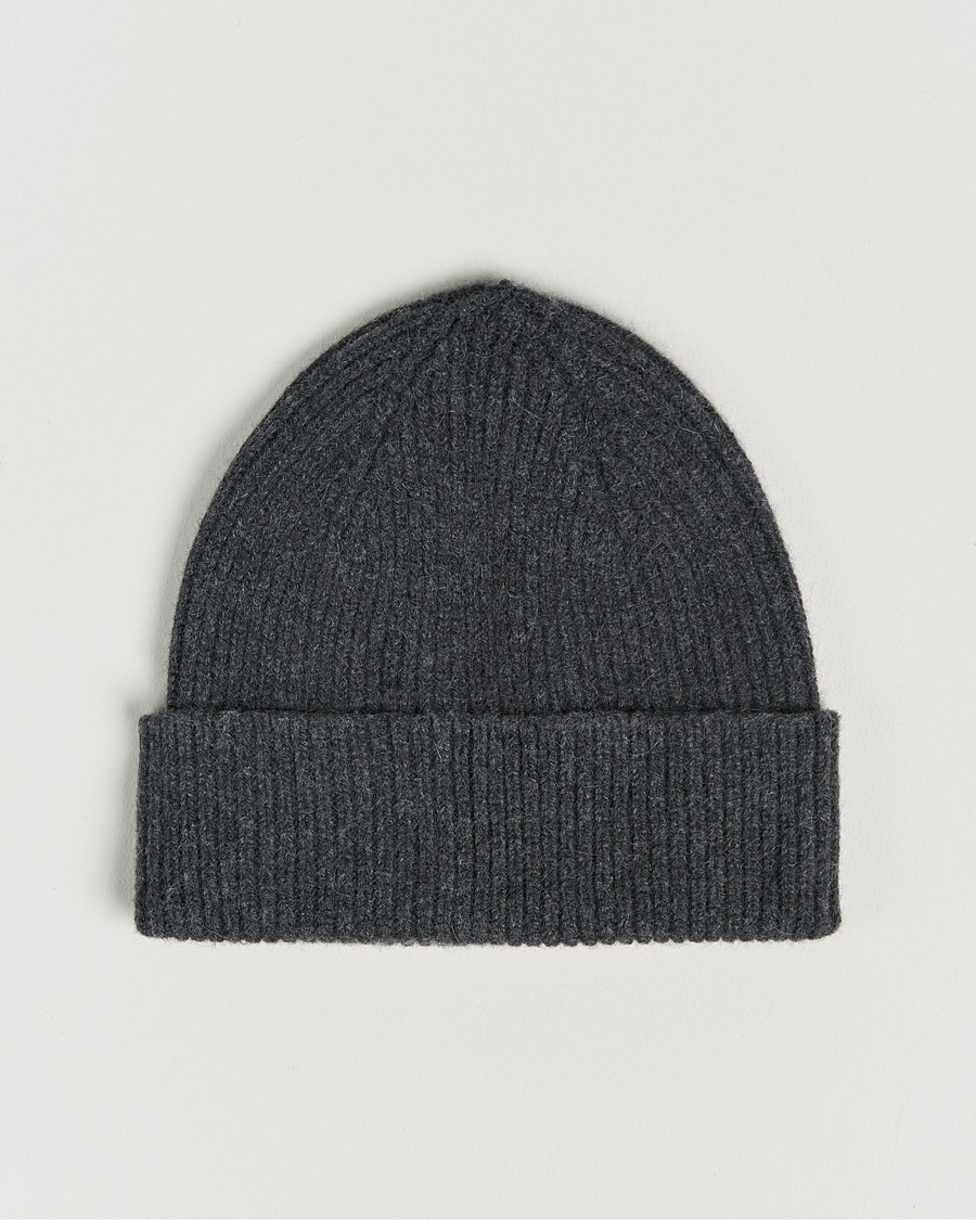 Herre | Luer | Le Bonnet | Lambswool/Caregora Beanie Graphite