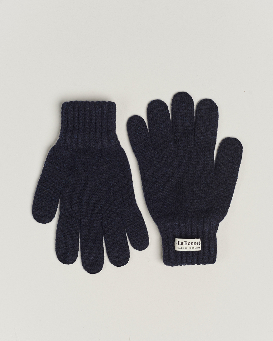 Herre |  | Le Bonnet | Merino Wool Gloves Midnight
