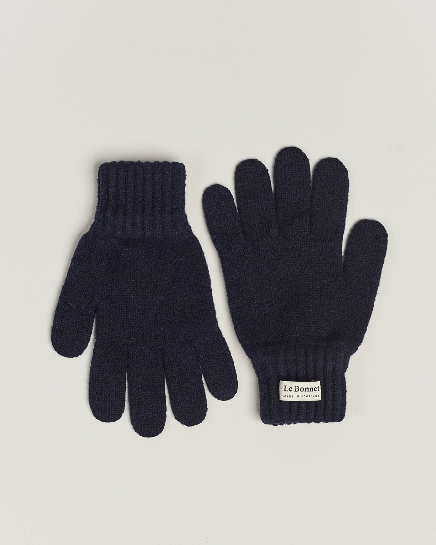 Herre | Le Bonnet Merino Wool Gloves Midnight | Le Bonnet | Merino Wool Gloves Midnight