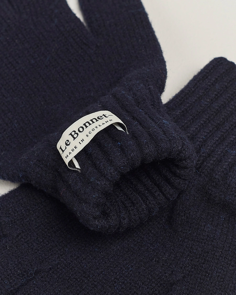 Herre | Le Bonnet | Le Bonnet | Merino Wool Gloves Midnight