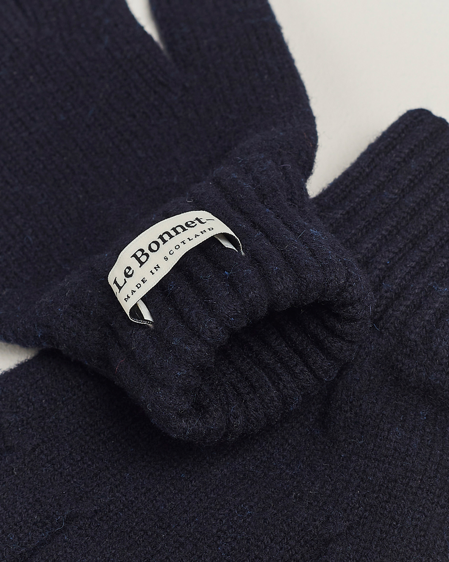 Herre | Avdelinger | Le Bonnet | Merino Wool Gloves Midnight